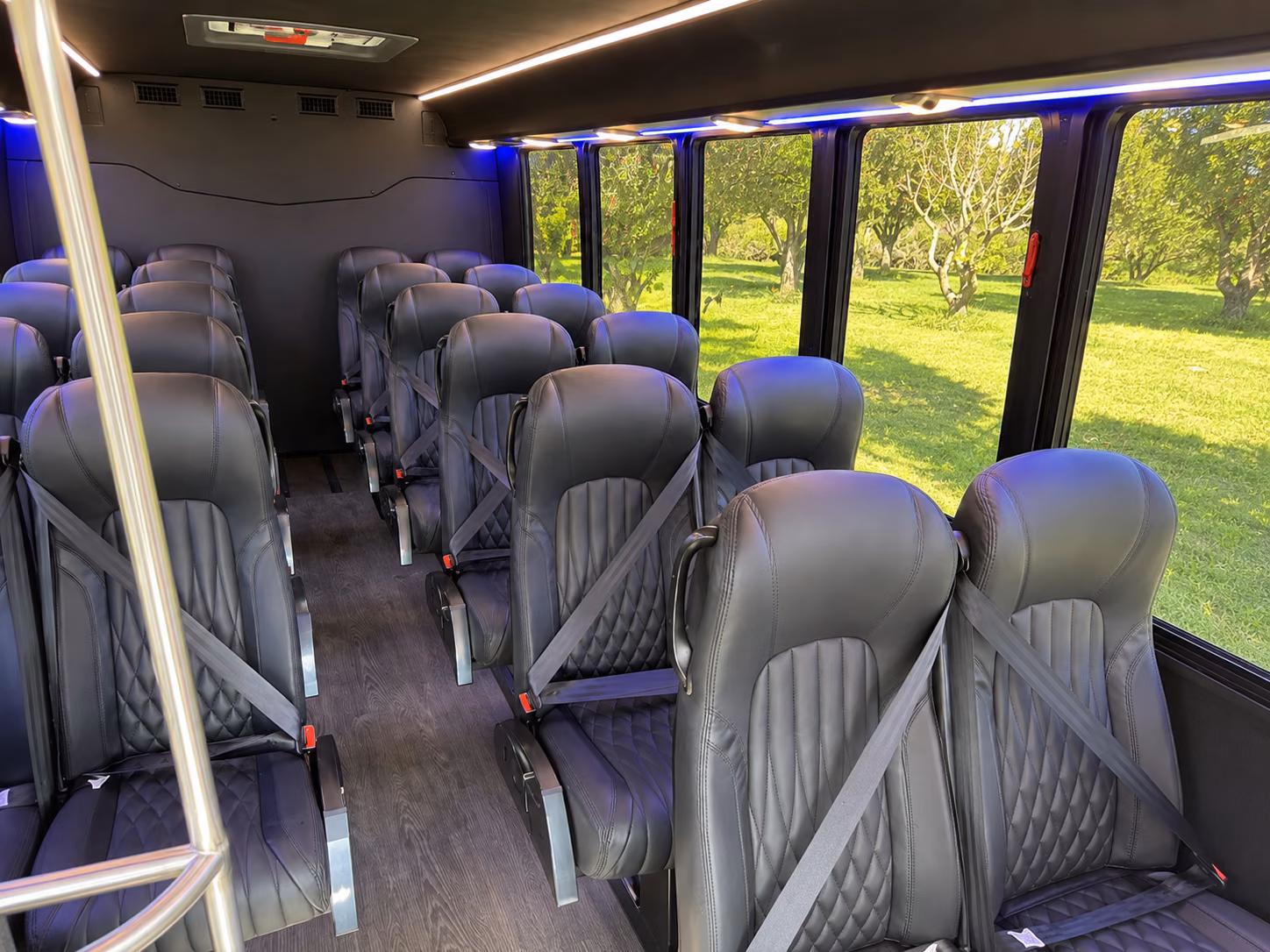 modesto 18 passenger minibus interior