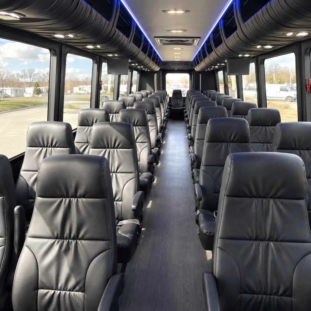 modesto 28 passenger minibus inside