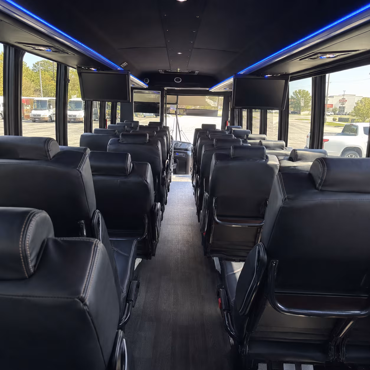 modesto 35 passenger minibus interior