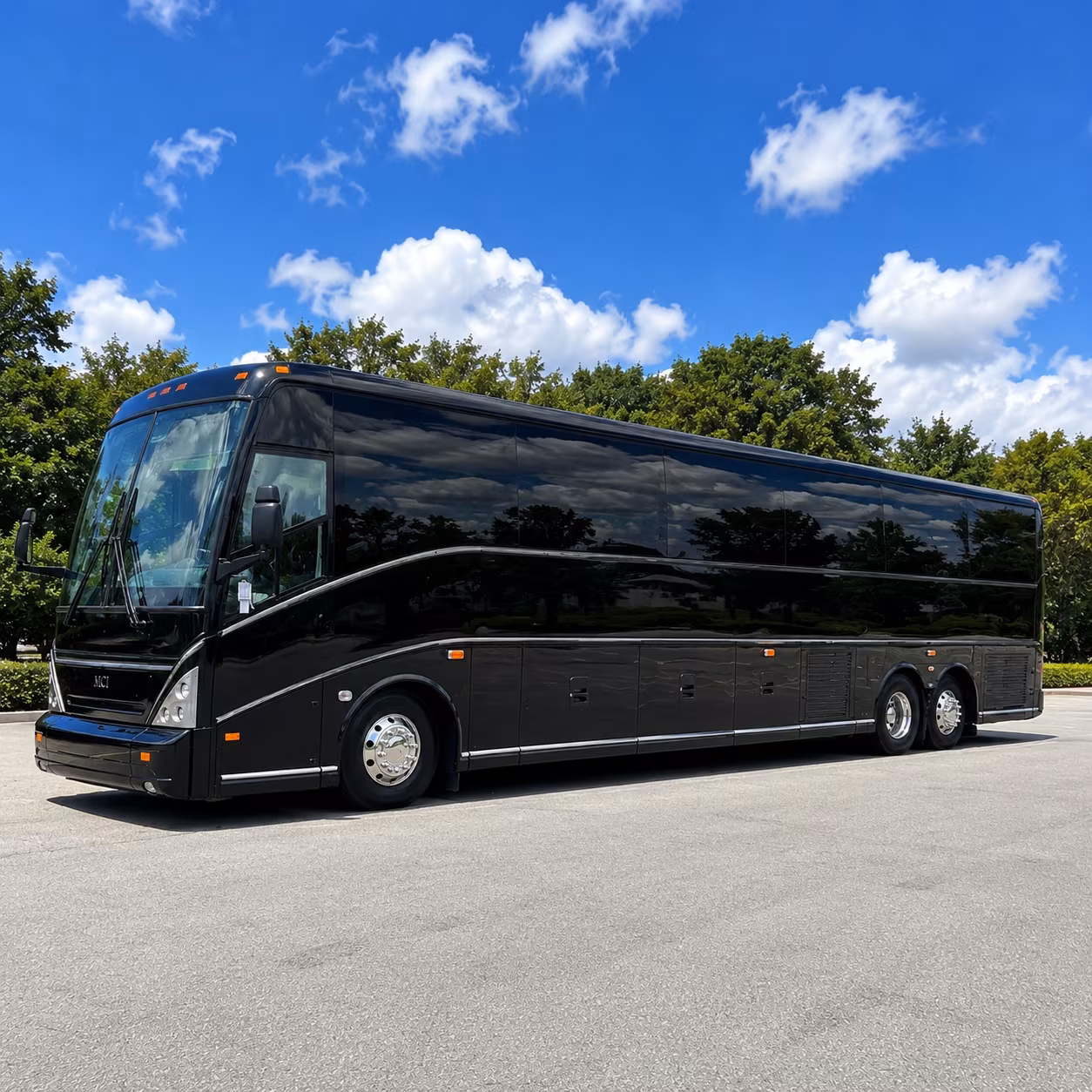 modesto 56 passenger charter bus