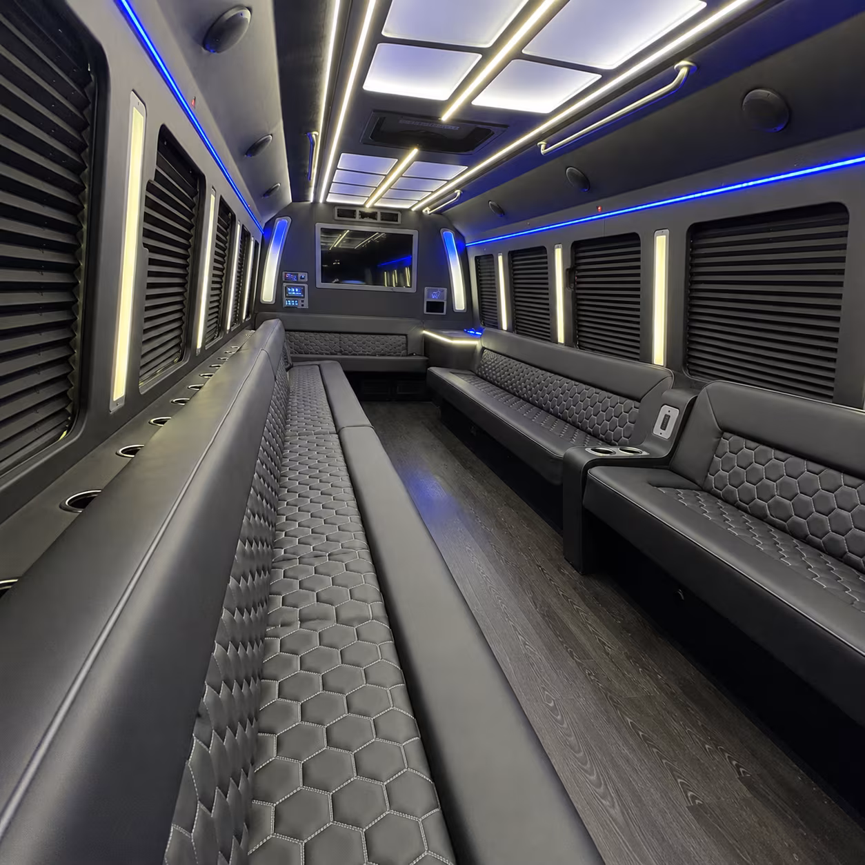 modesto party bus rental interior